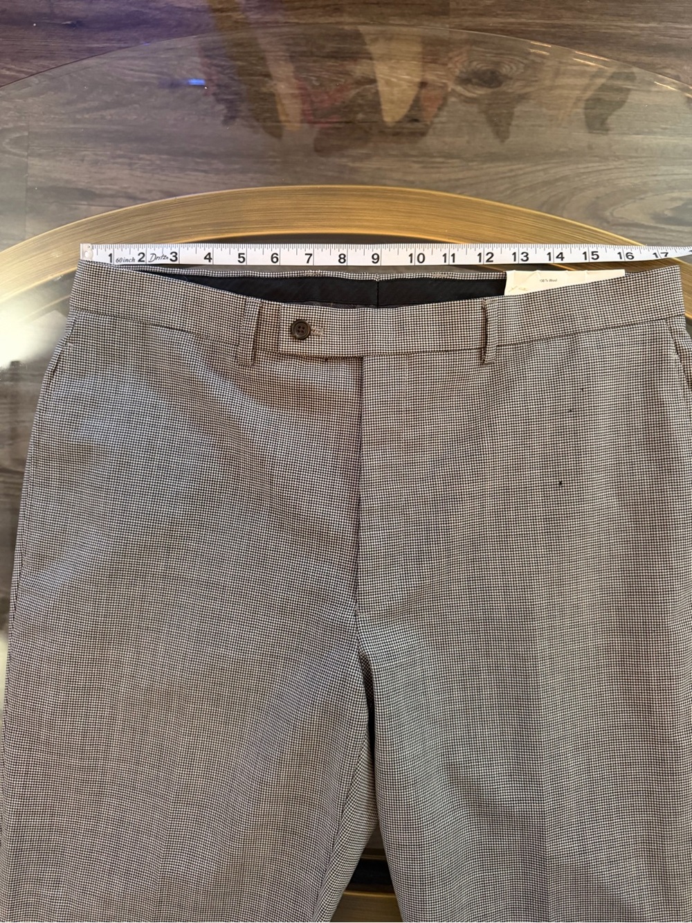 Ralph Lauren Neville Black White Micro Check Flat Front Dress Pants 34x32 NWT - Picture 9 of 13